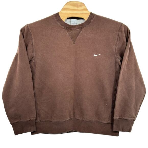 Nike Other - Vintage 90s y2k Nike Silver tag Men's L Mocha brown European crewneck sweatshirt